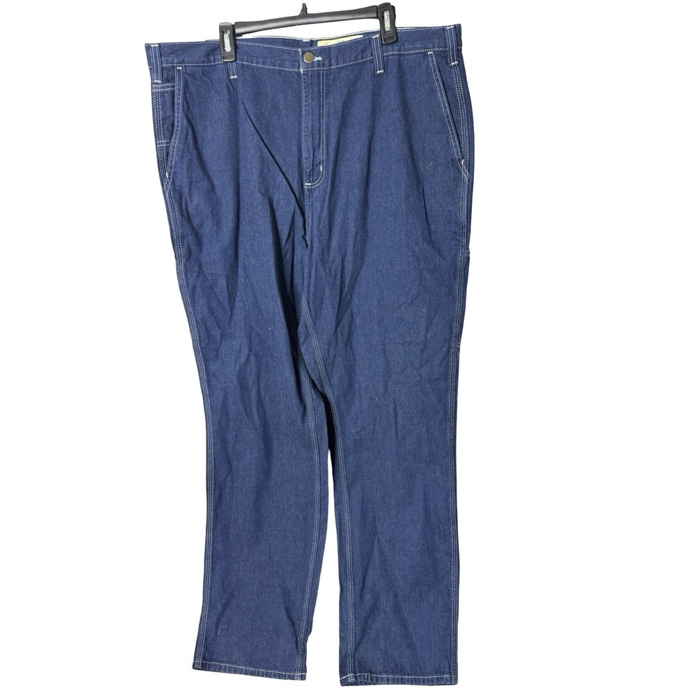 Carhartt Jeans Mens 42x34‎ Blue Dungaree Fit Denim Work Utility Carpenter 382-83